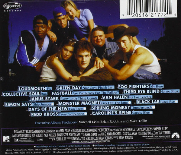 Various : Varsity Blues (Music From And Inspired By The Motion Picture) (CD, Comp)