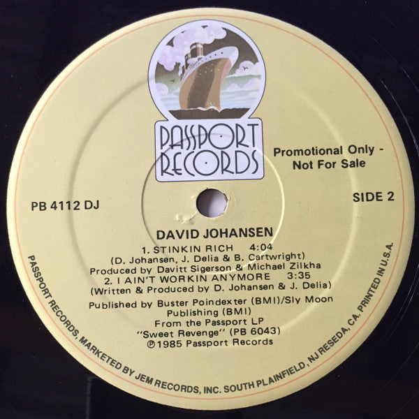 David Johansen : King Of Babylon (12", Promo)