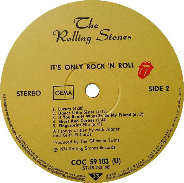 The Rolling Stones : It's Only Rock 'N Roll (LP, Album)