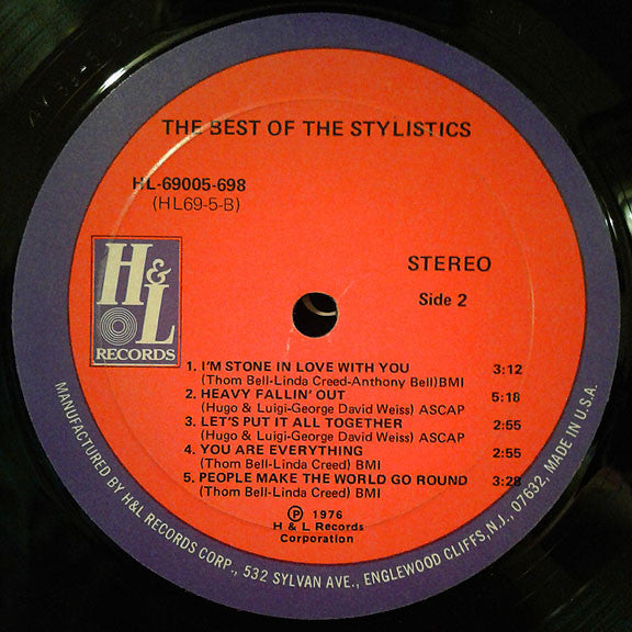 The Stylistics : The Best Of The Stylistics (LP, Comp)
