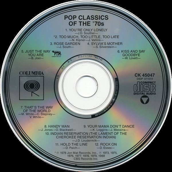Various : Pop Classics Of The '70s (CD, Comp, RP)