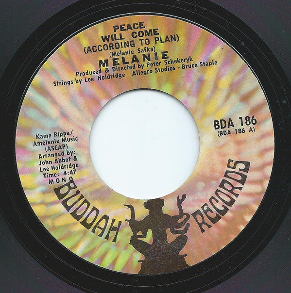 Melanie (2) : Peace Will Come (According To Plan) (7", Single, Ame)