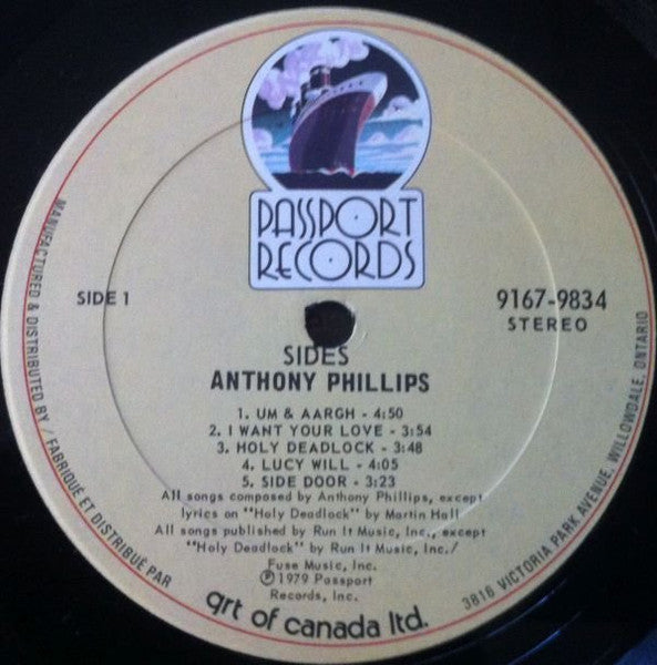 Anthony Phillips : Sides (LP, Album)