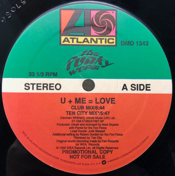 Funky Worm : U+Me=Love (12", Promo)