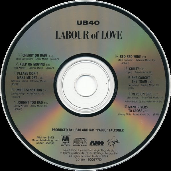 UB40 : Labour Of Love (CD, Album, Club, RE, BMG)