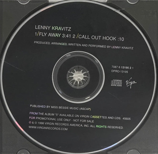 Lenny Kravitz : Fly Away  (CD, Single, Promo)
