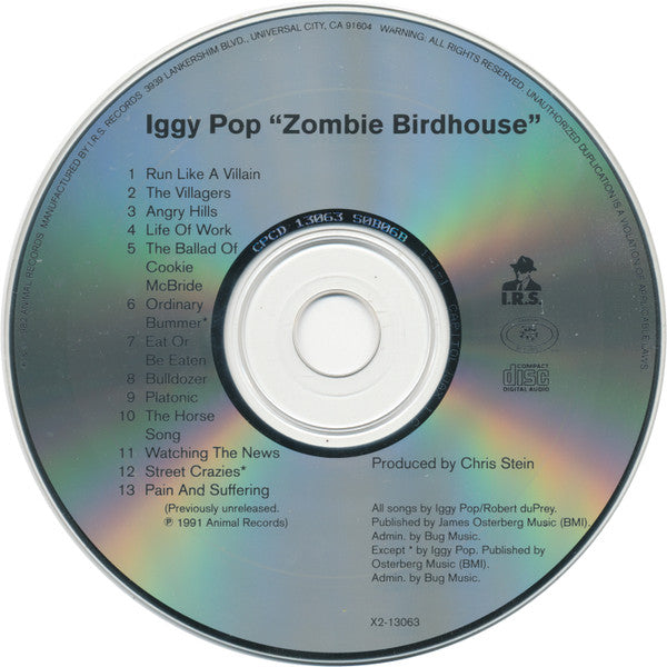 Iggy Pop : Zombie Birdhouse (CD, Album, RM)