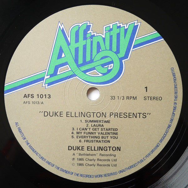 Duke Ellington : Duke Ellington Presents (LP, Album, RE)