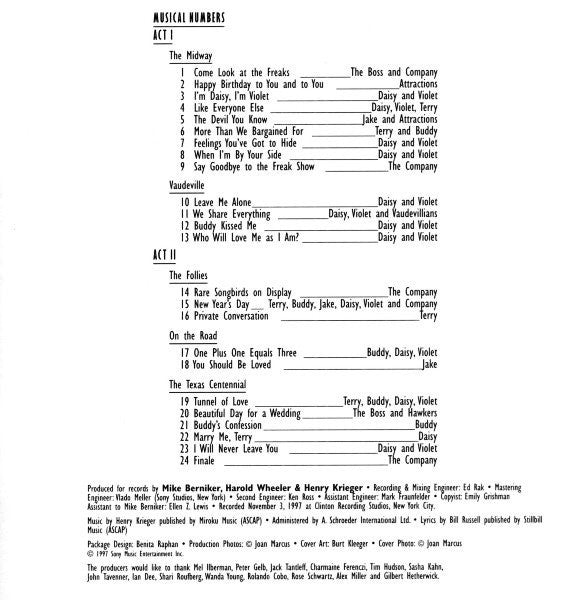 Various : Side Show (Original Broadway Cast Recording) (CD, Album)