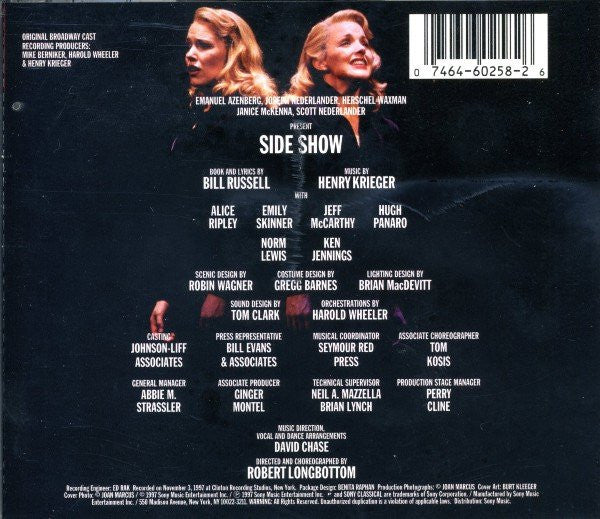 Various : Side Show (Original Broadway Cast Recording) (CD, Album)