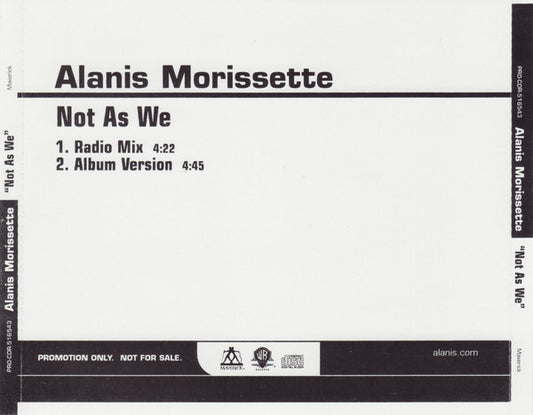 Alanis Morissette : Not As We (CD, Single, Promo)