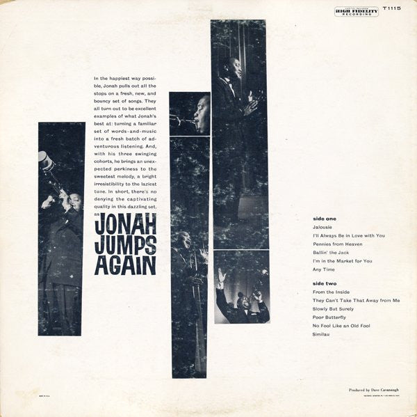 The Jonah Jones Quartet : Jonah Jumps Again (LP, Album, Mono)