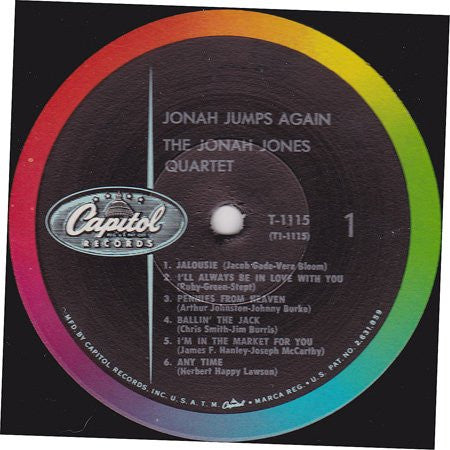 The Jonah Jones Quartet : Jonah Jumps Again (LP, Album, Mono)
