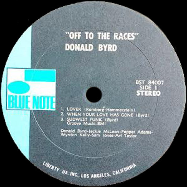 Donald Byrd : Off To The Races (LP, Album, RE)