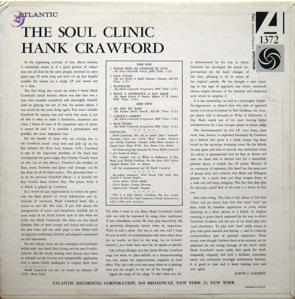 Hank Crawford : The Soul Clinic (LP, Mono, RE)