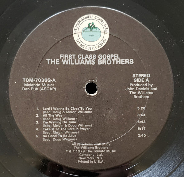 The Williams Brothers (2) : First Class Gospel (LP, Album)