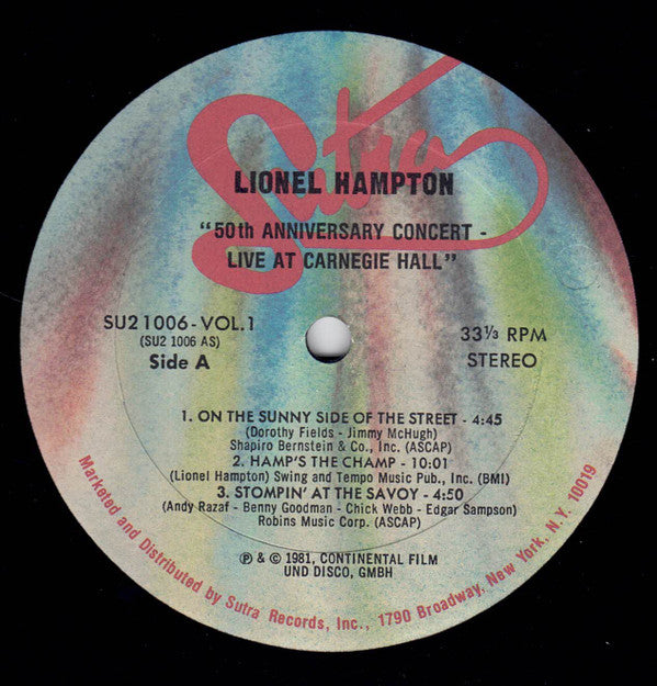 Lionel Hampton : 50th Anniversary Concert Live At Carnegie Hall (2xLP, Album, Gat)