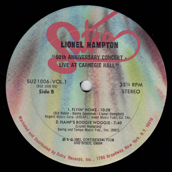 Lionel Hampton : 50th Anniversary Concert Live At Carnegie Hall (2xLP, Album, Gat)