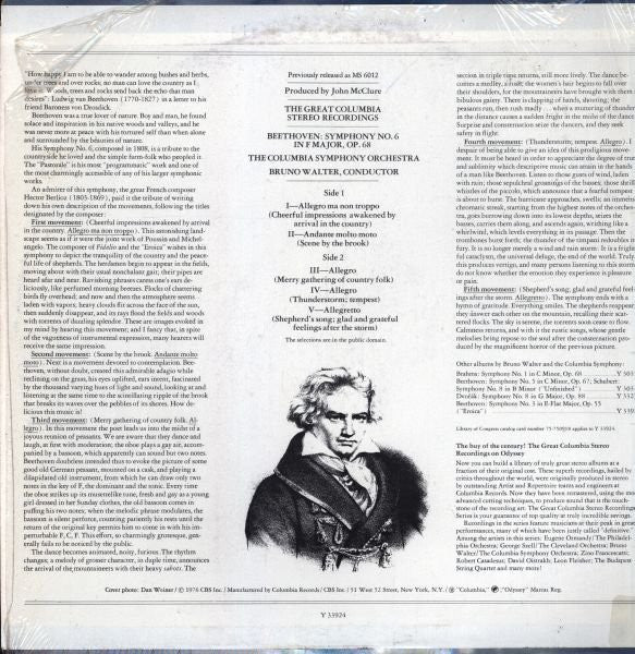 Ludwig van Beethoven - Columbia Symphony Orchestra, Bruno Walter : Sinfonie Nr.6 In F-Dur Op.68 (Pastorale) (LP, RE)