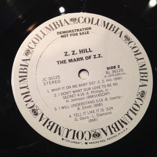 Z.Z. Hill : The Mark Of Z.Z. (LP, Album, Promo)