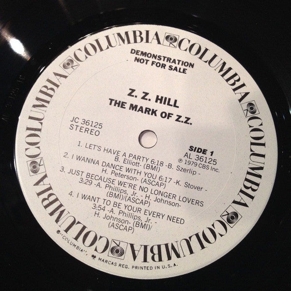 Z.Z. Hill : The Mark Of Z.Z. (LP, Album, Promo)