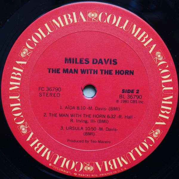 Miles Davis : The Man With The Horn (LP, Album, Car)