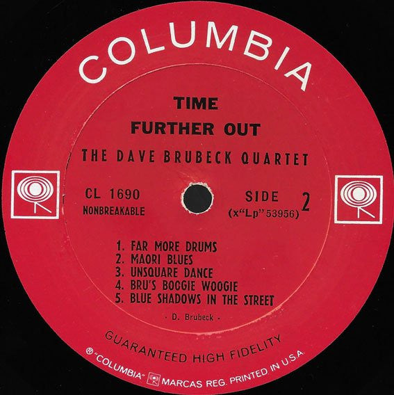 The Dave Brubeck Quartet : Time Further Out (Miro Reflections) (LP, Album, Mono, RP)