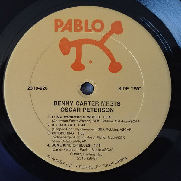 Benny Carter Meets Oscar Peterson : Benny Carter Meets Oscar Peterson (LP, Album)