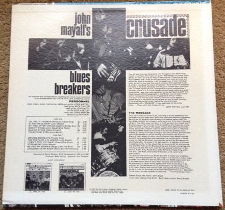 John Mayall & The Bluesbreakers : Crusade (LP, Album, Mono)