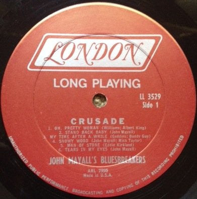 John Mayall & The Bluesbreakers : Crusade (LP, Album, Mono)
