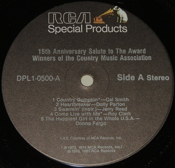 Various : 15th Anniversary Salute To The Award Winners Of The Country Music Association (LP, Comp)