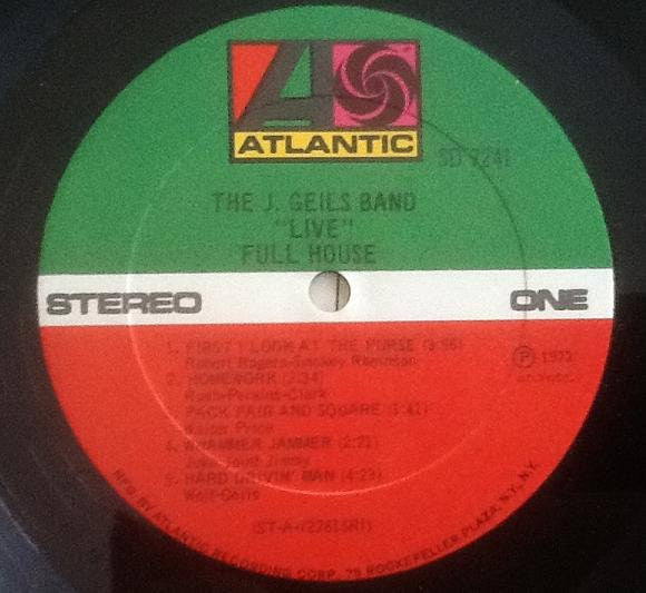 The J. Geils Band : "Live" Full House (LP, Album, RE, RI)