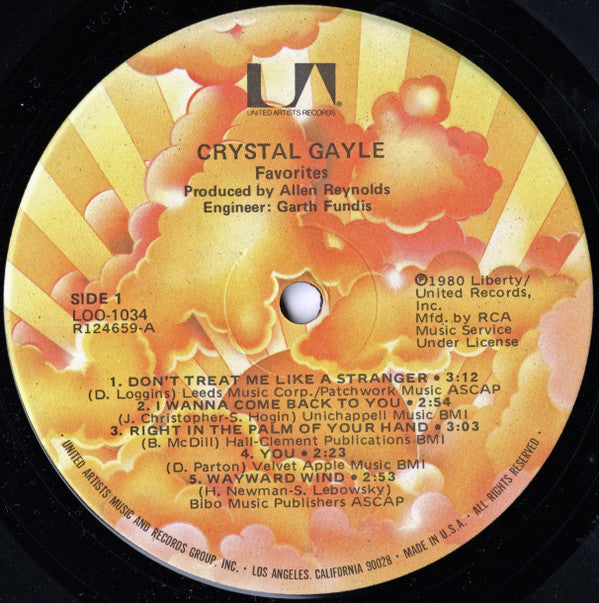 Crystal Gayle : Favorites (LP, Comp, Club)