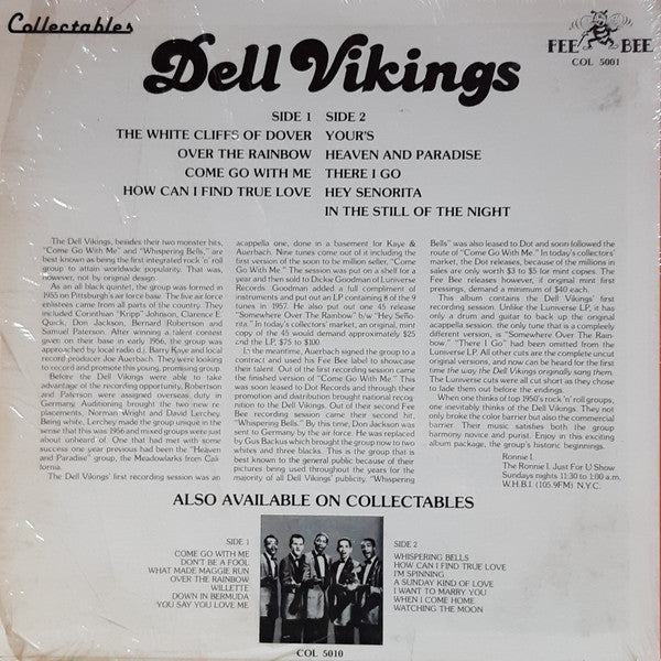 Dell Vikings* : 1956 Audition Tapes (LP, Album)