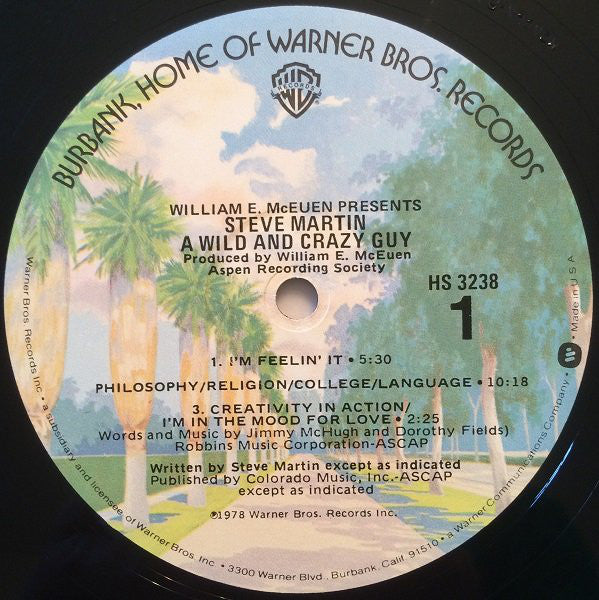 Steve Martin (2) : A Wild And Crazy Guy (LP, Album)
