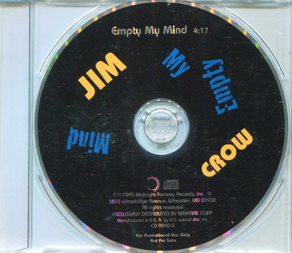 Jim Crow (4) : Empty My Mind (CD, Single, Promo)