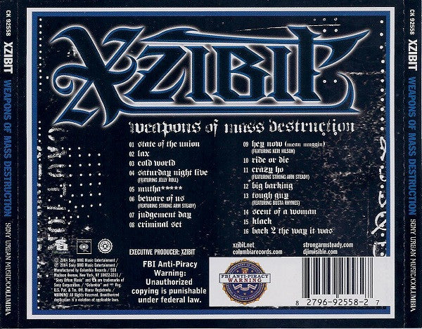 Xzibit : Weapons Of Mass Destruction (CD, Album, Enh)
