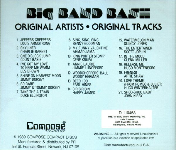 Various : Big Band Bash (CD, Comp, Club, BMG)