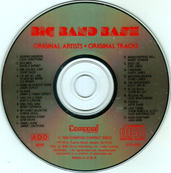 Various : Big Band Bash (CD, Comp, Club, BMG)
