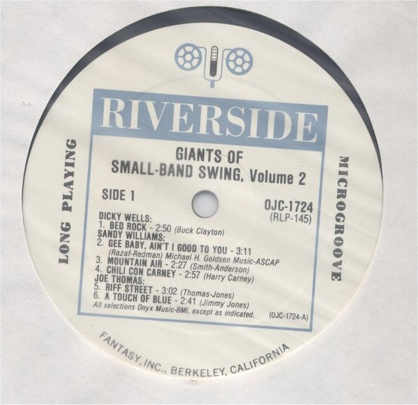 Various : Giants Of Small-Band Swing Volume 2 (LP, Comp, Ltd, RE, RM)