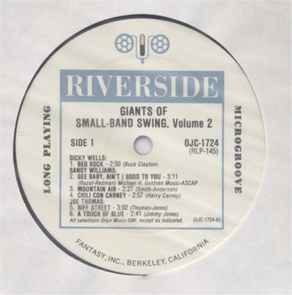 Various : Giants Of Small-Band Swing Volume 2 (LP, Comp, Ltd, RE, RM)
