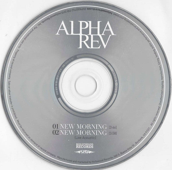 Alpha Rev : New Morning (CD + DVD, NTSC + Single, Promo)