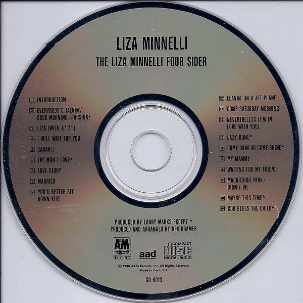 Liza Minnelli : The Liza Minnelli Foursider (CD, Comp, RE)