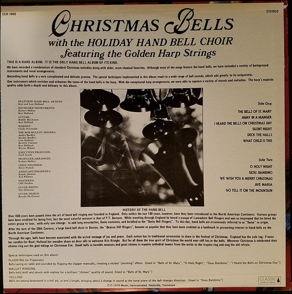 Holiday Hand Bell Choir, Golden Harp Strings : Christmas Bells (LP, Album)