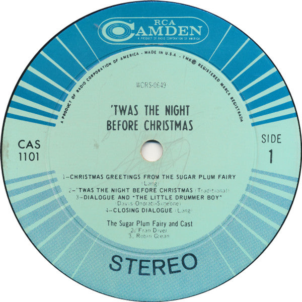 The Sugar Plum Fairy And Cast : 'Twas The Night Before Christmas (LP, Album)