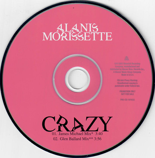 Alanis Morissette : Crazy (CD, Single, Promo)