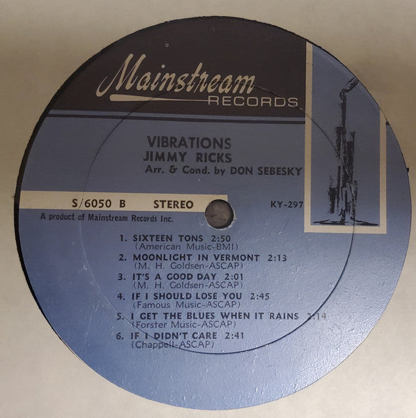 Jimmy Ricks (2) : Vibrations (LP, Album)