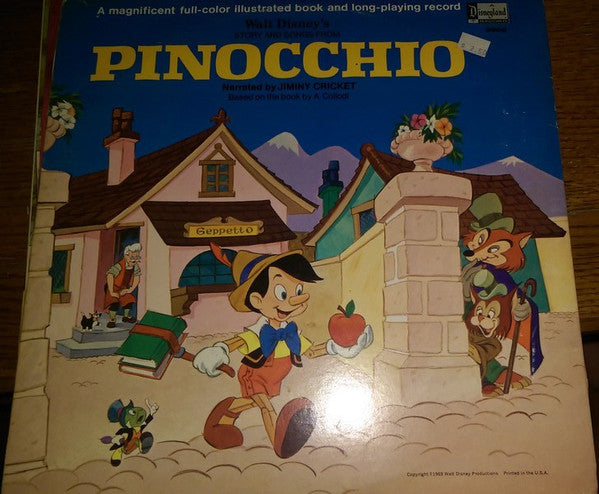Jiminy Cricket : Walt Disney's Story And Songs From Pinocchio (LP, Album)