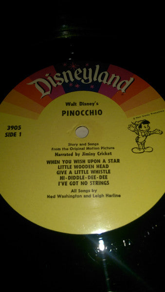 Jiminy Cricket : Walt Disney's Story And Songs From Pinocchio (LP, Album)