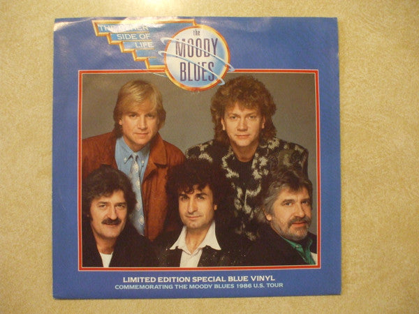 The Moody Blues : The Other Side Of Life (7", Promo, Blu)